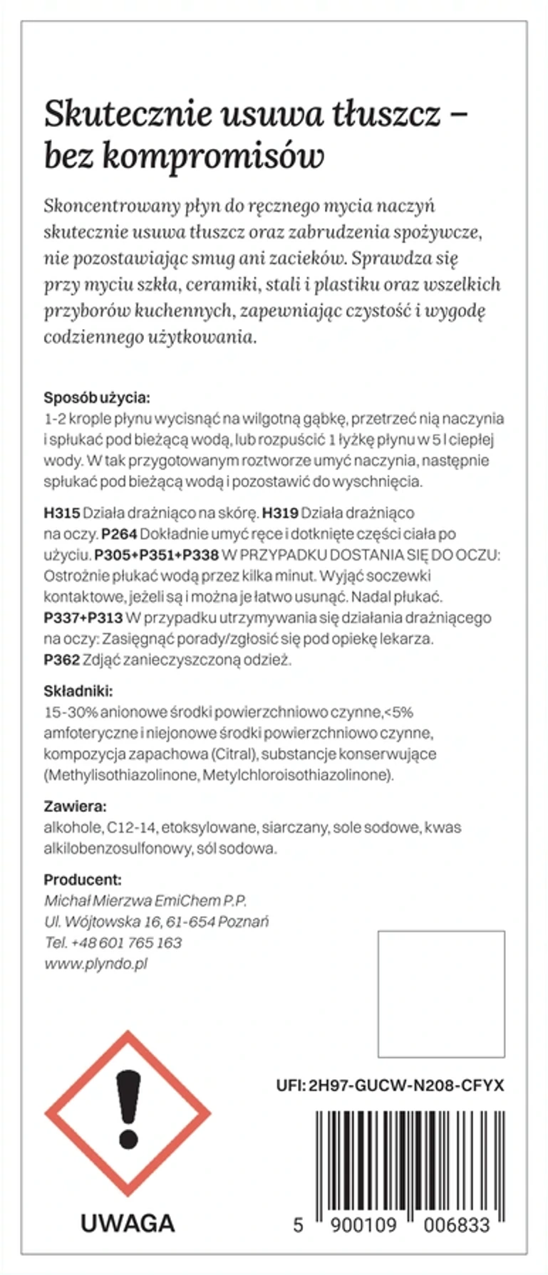 PŁYN DO naczyń